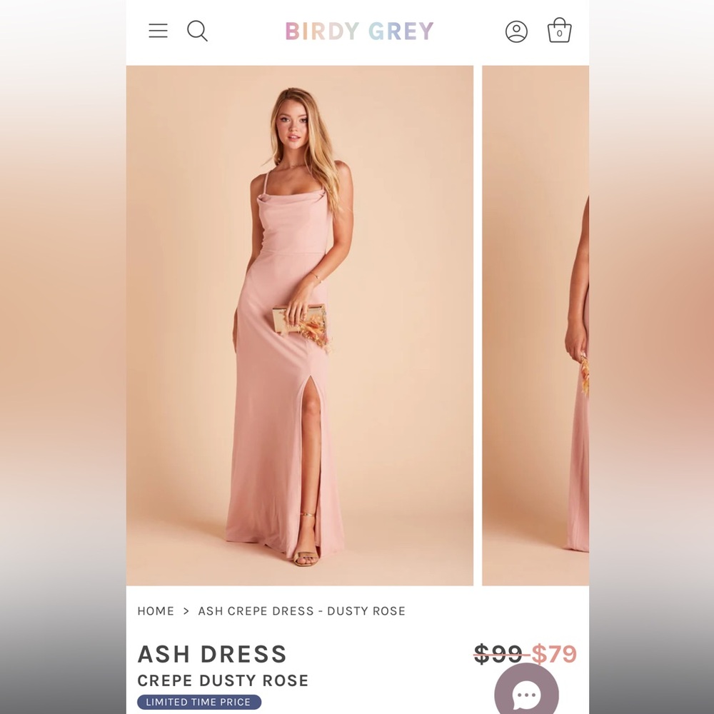 Birdy Grey Ash Crepe Dress